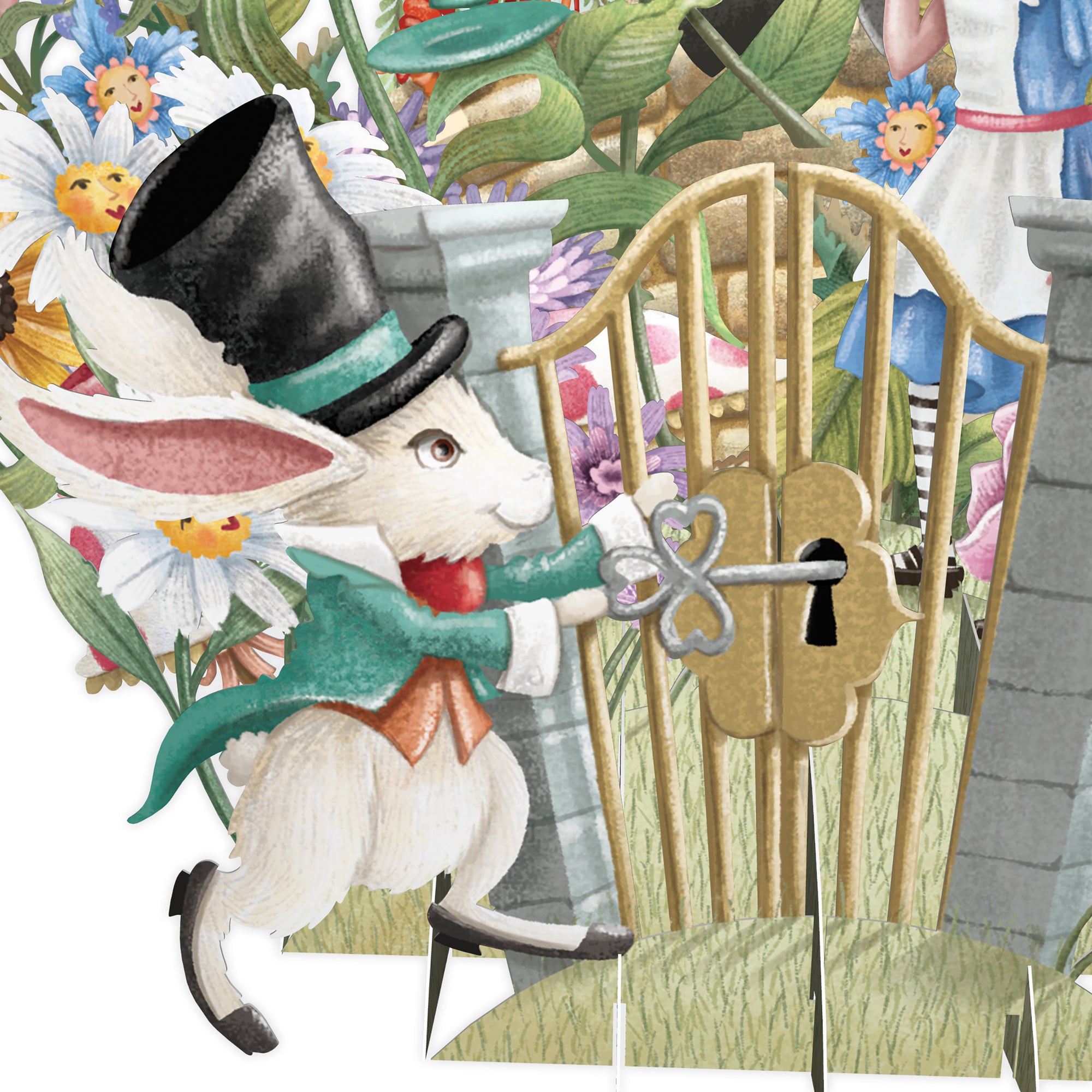 "The Snobbish Rose"  Alice in Wonderland - Top of the World Pop Up Greetings Card