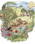 "Spring Hares" Top of the World Pop Up Greetings Card