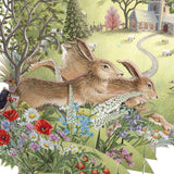 "Spring Hares" Top of the World Pop Up Greetings Card