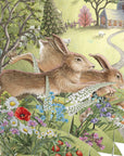 "Spring Hares" Top of the World Pop Up Greetings Card