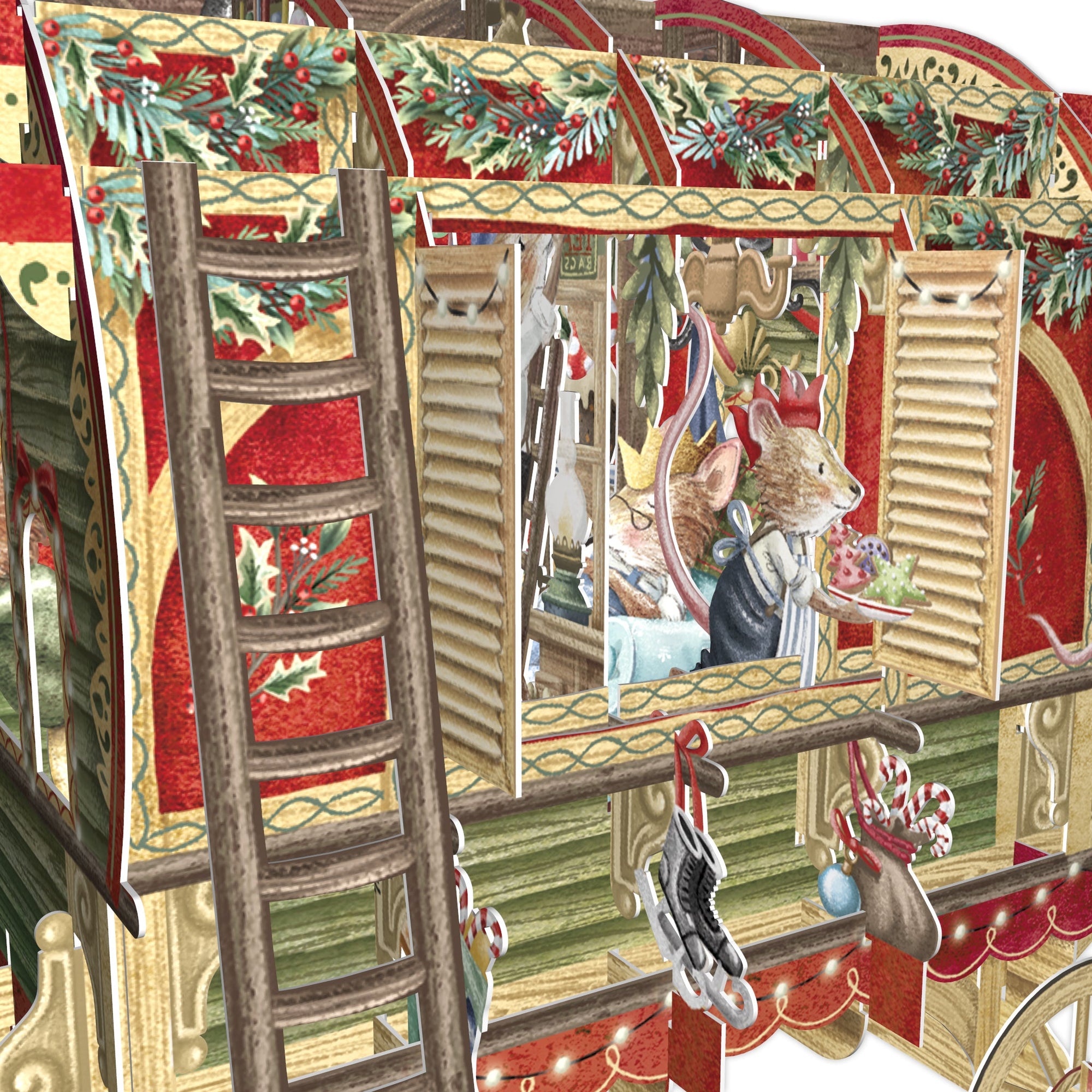 &quot;Christmas Caravan&quot; - 3D Pop Up Christmas Card