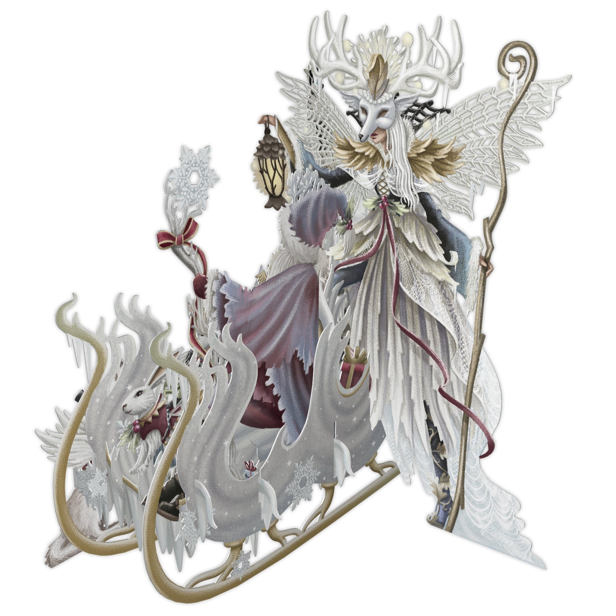 &quot;Snow Queen Sleigh&quot; - 3D Pop Up Christmas Card