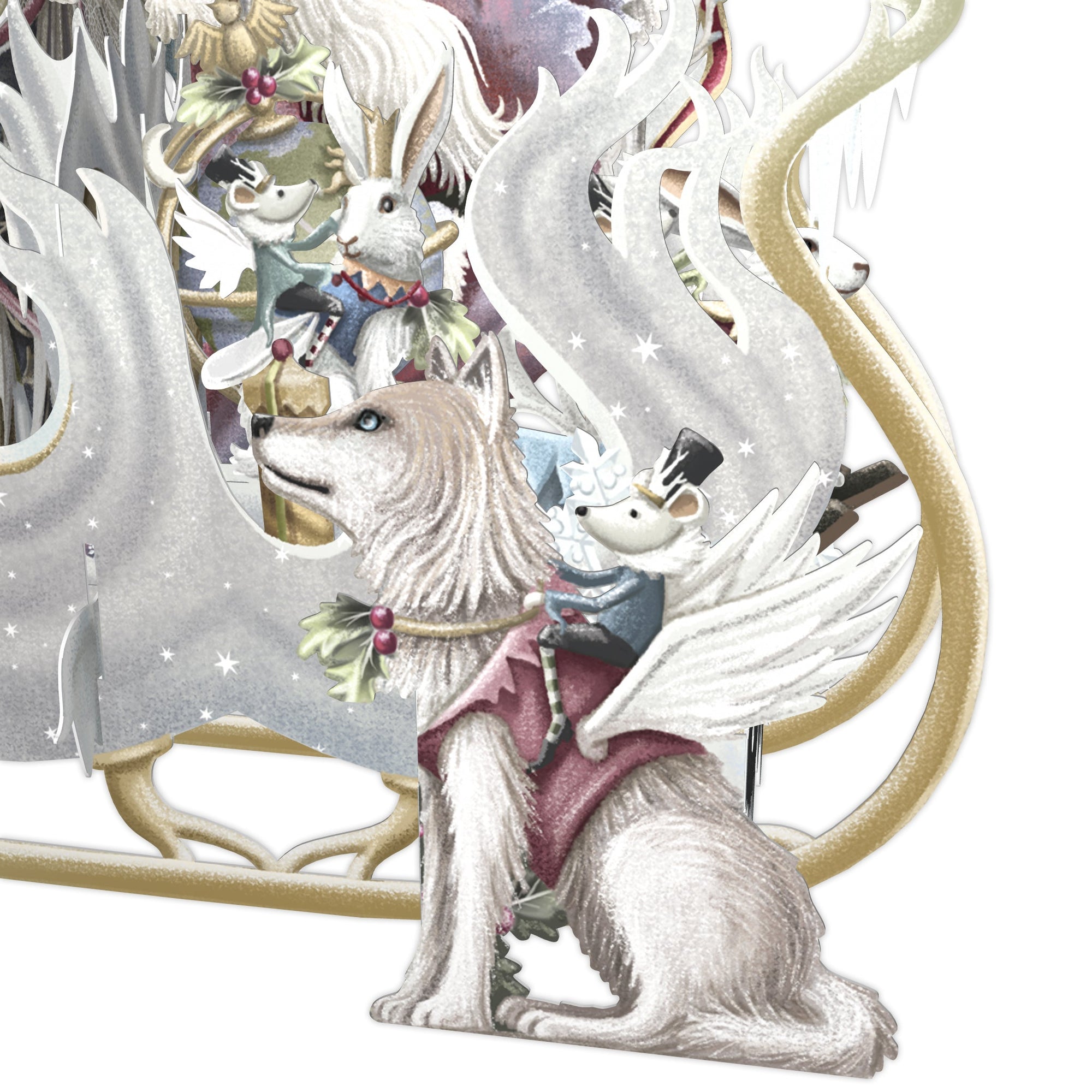 &quot;Snow Queen Sleigh&quot; - 3D Pop Up Christmas Card