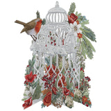 "Christmas Flower Cage" - 3D Pop Up Christmas Card
