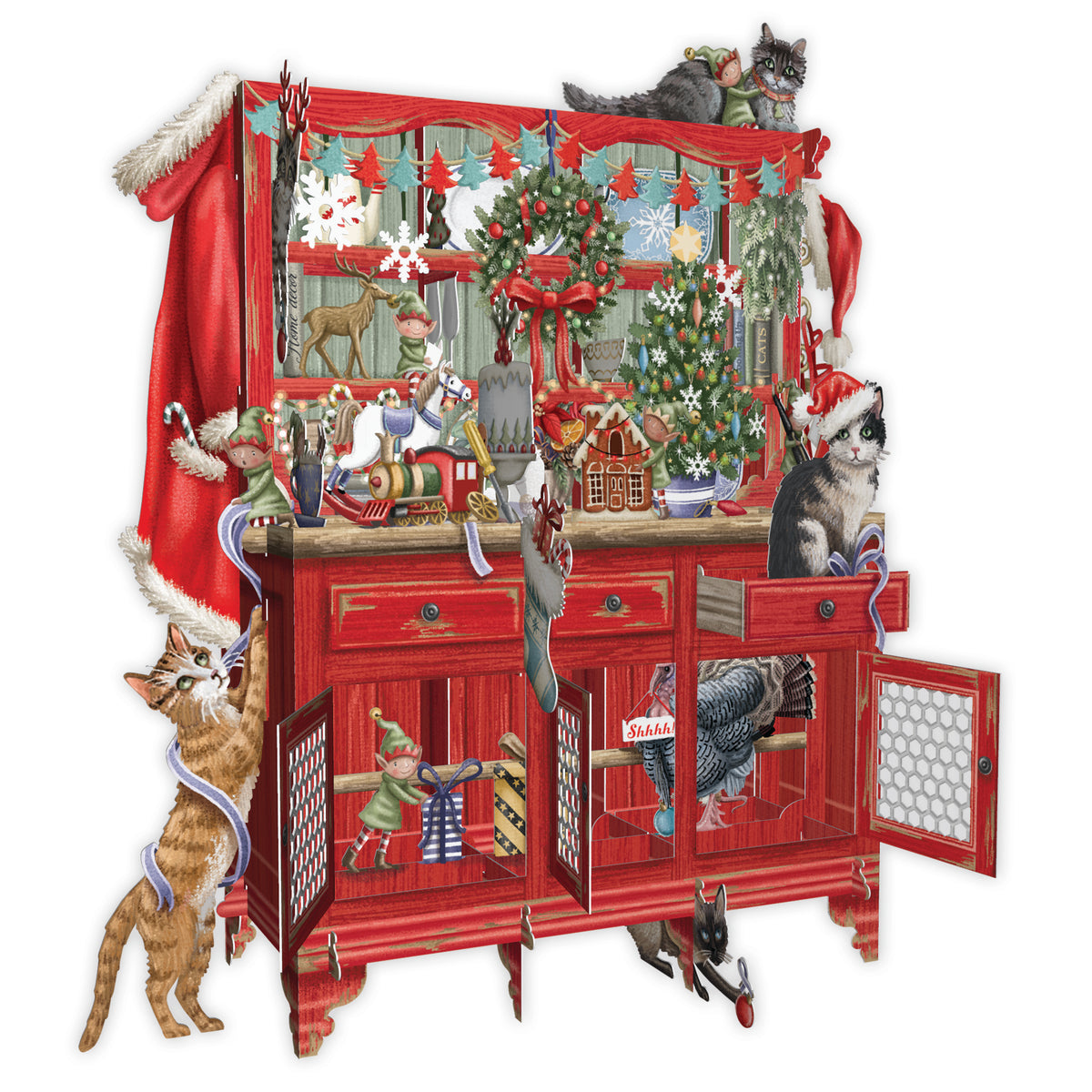 "Santa's Dresser" - 3D Pop Up Christmas Card