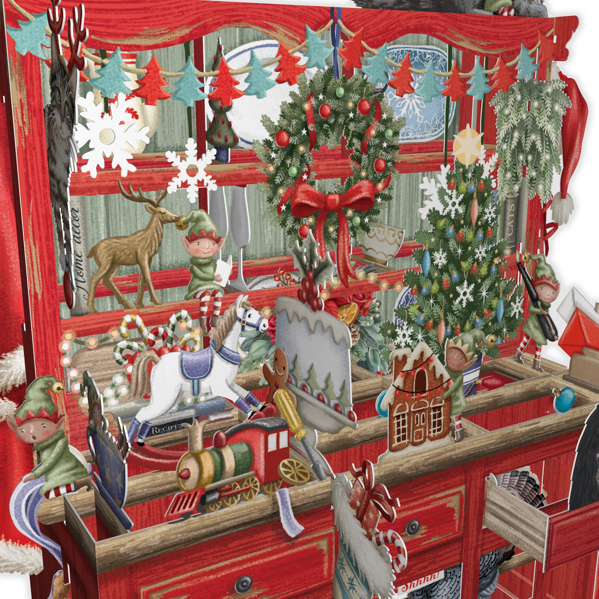 "Santa's Dresser" - 3D Pop Up Christmas Card