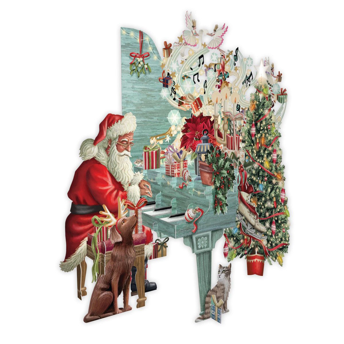"Santa's Piano" - 3D Pop Up Christmas Card