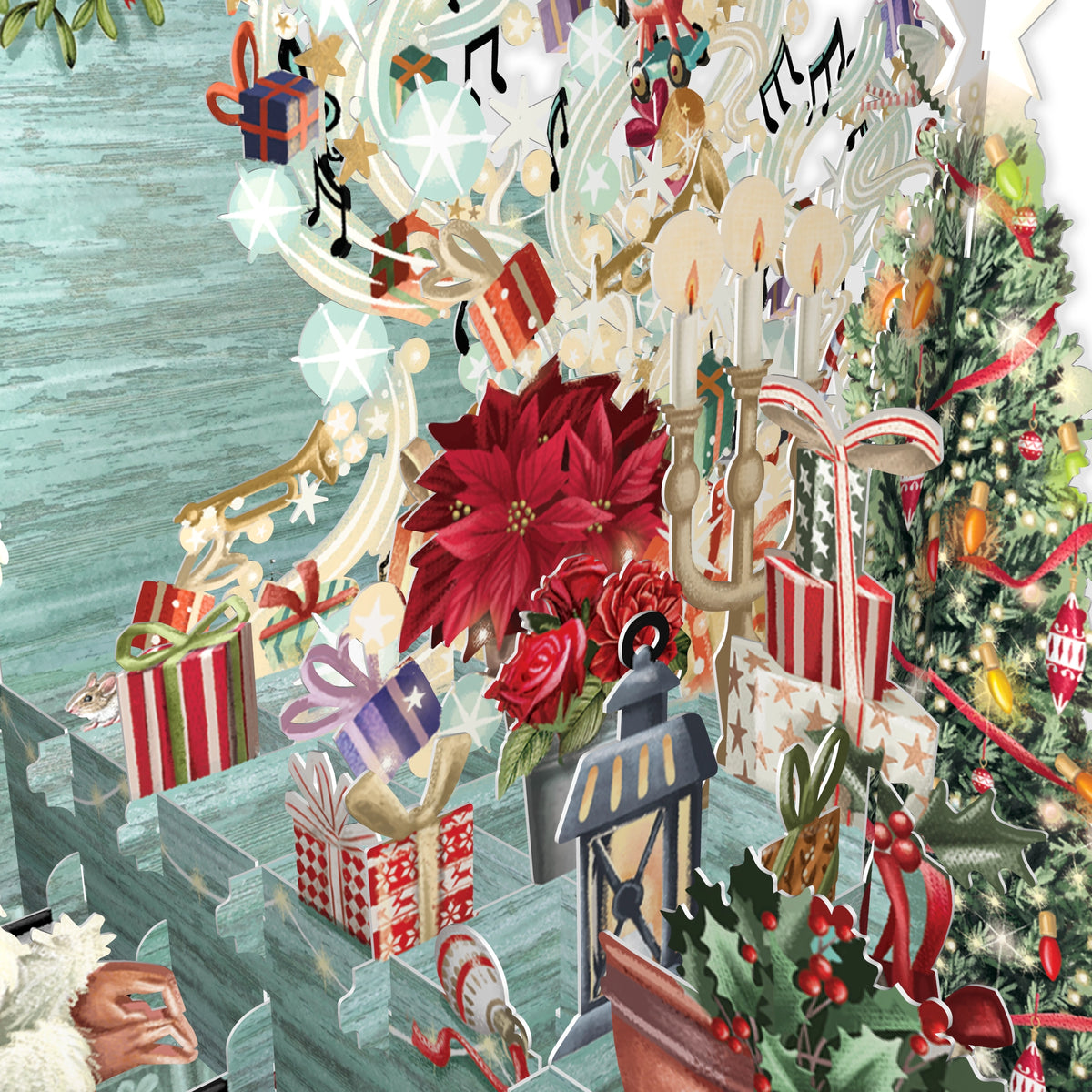 "Santa's Piano" - 3D Pop Up Christmas Card