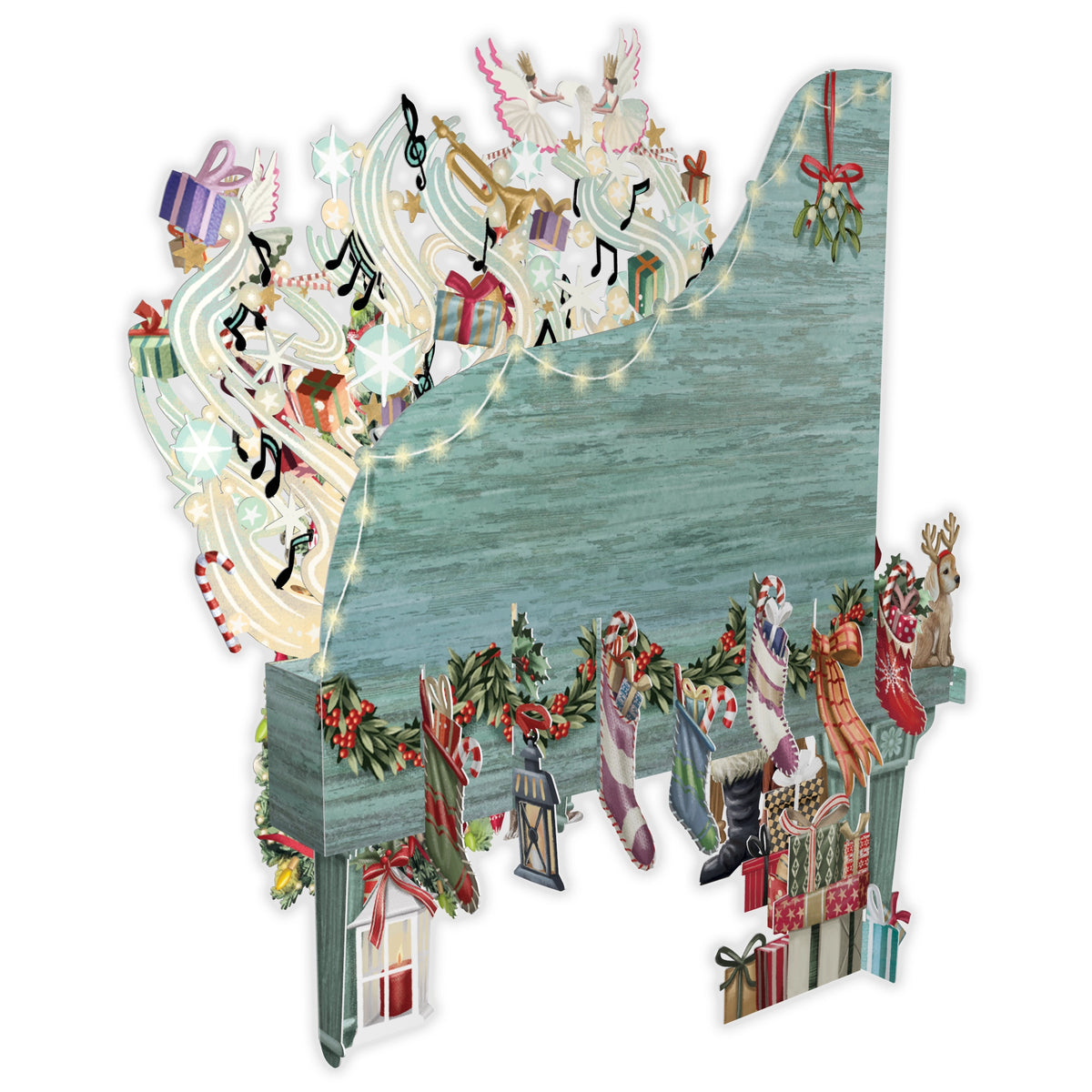"Santa's Piano" - 3D Pop Up Christmas Card