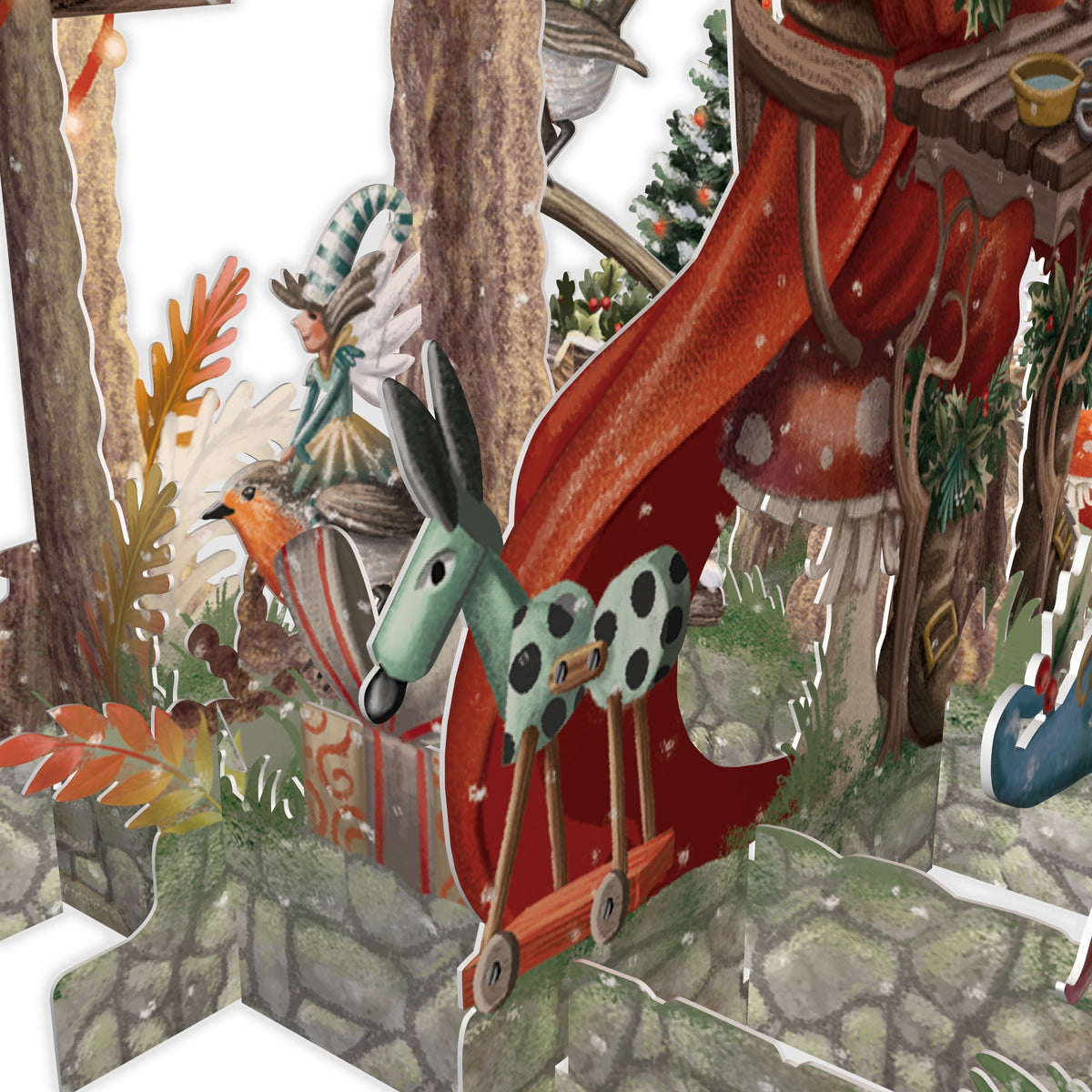 "Santa's Workshop" - 3D Pop Up Christmas Card