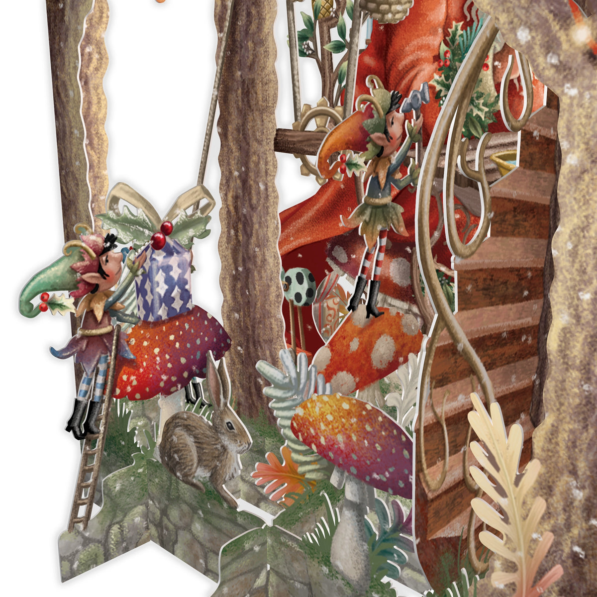"Santa's Workshop" - 3D Pop Up Christmas Card