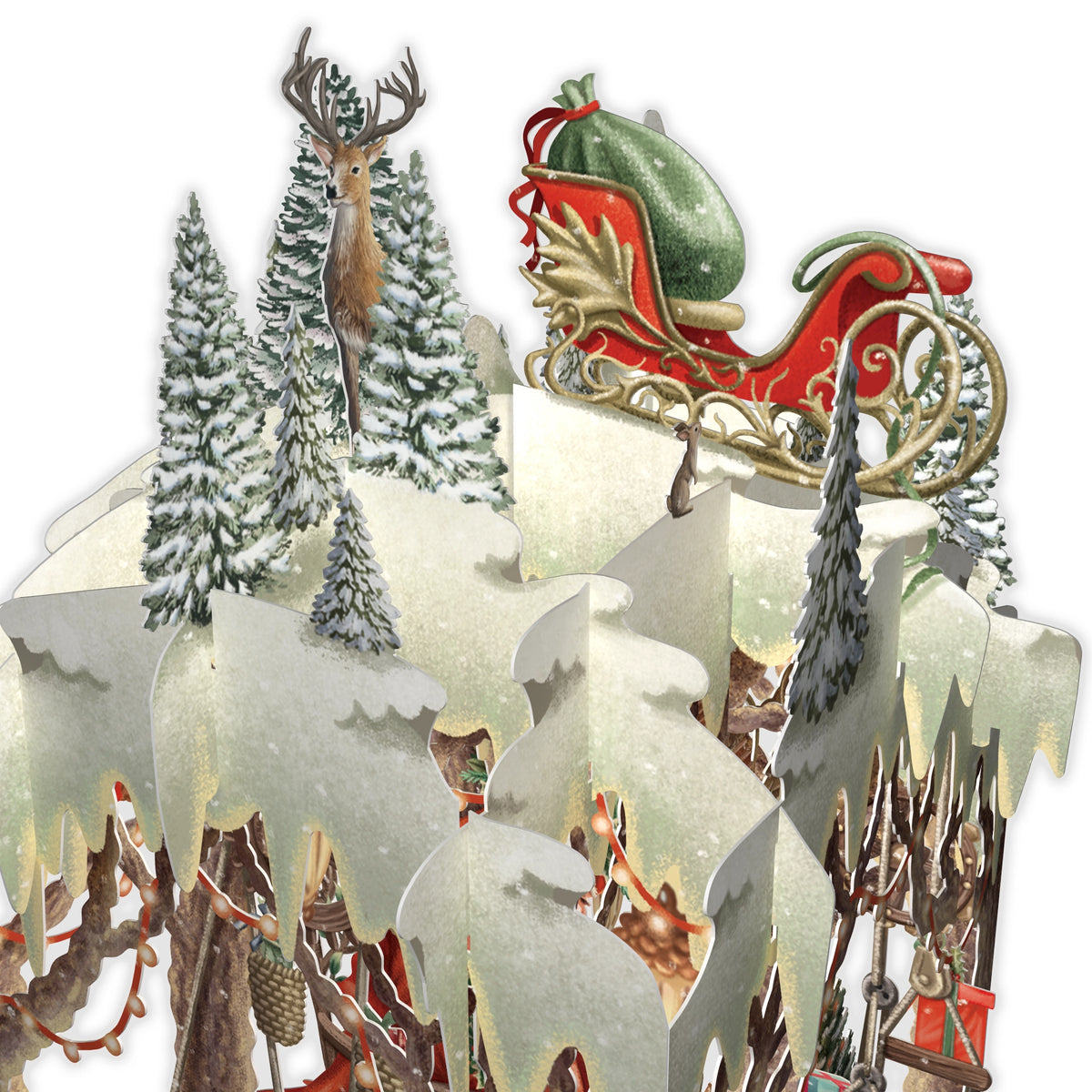 "Santa's Workshop" - 3D Pop Up Christmas Card