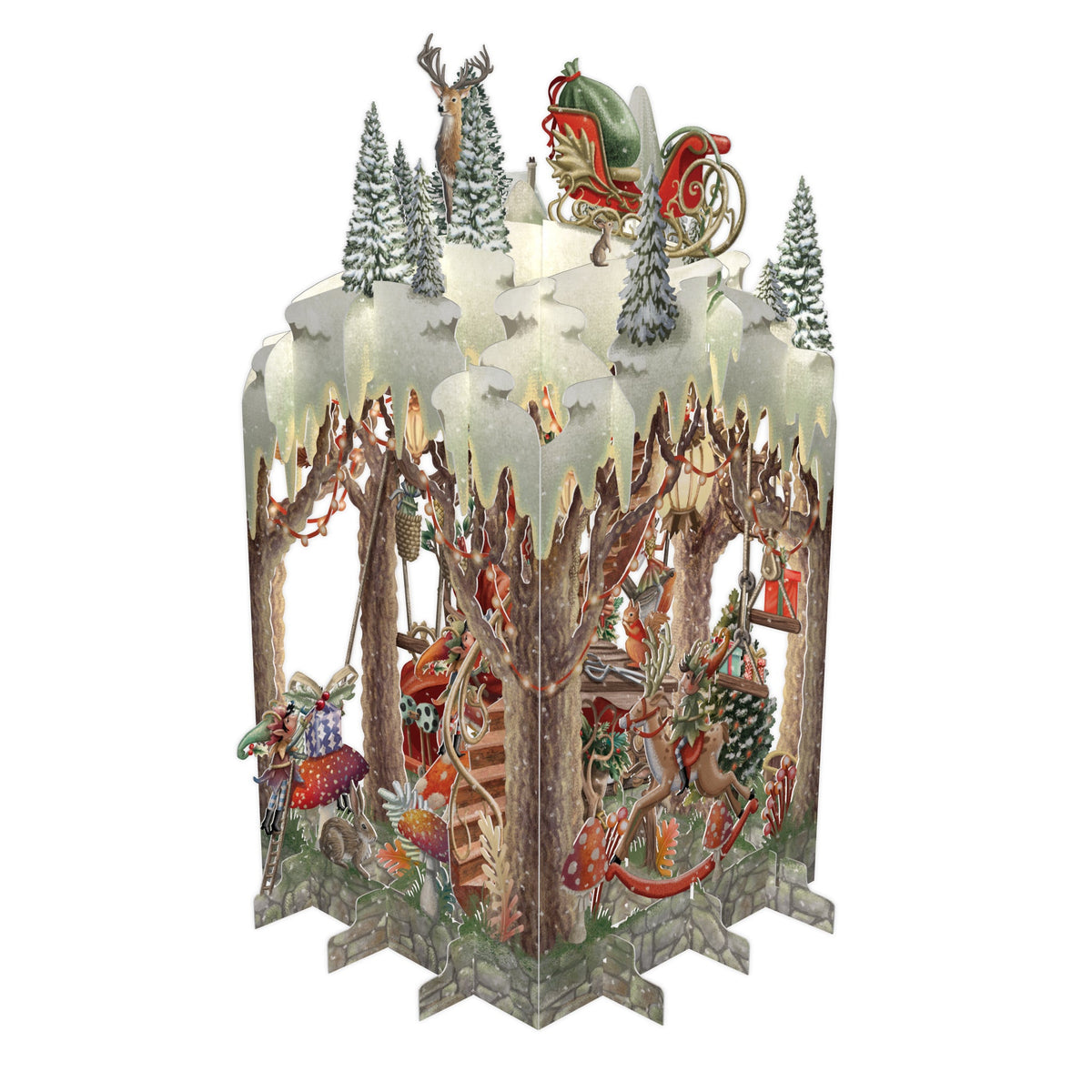 "Santa's Workshop" - 3D Pop Up Christmas Card