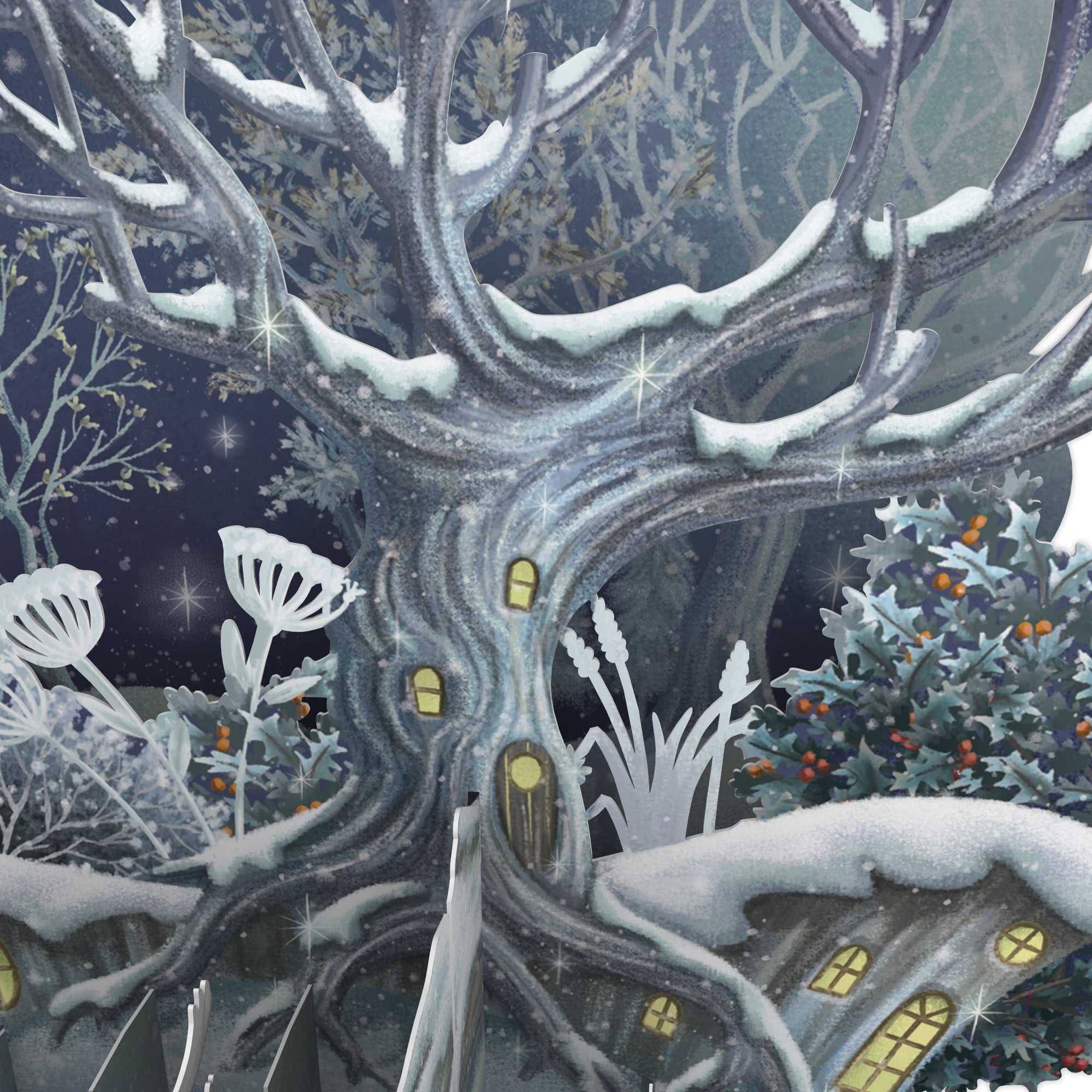 &quot;Midnight Woodland&quot; - Top of the World Christmas Card