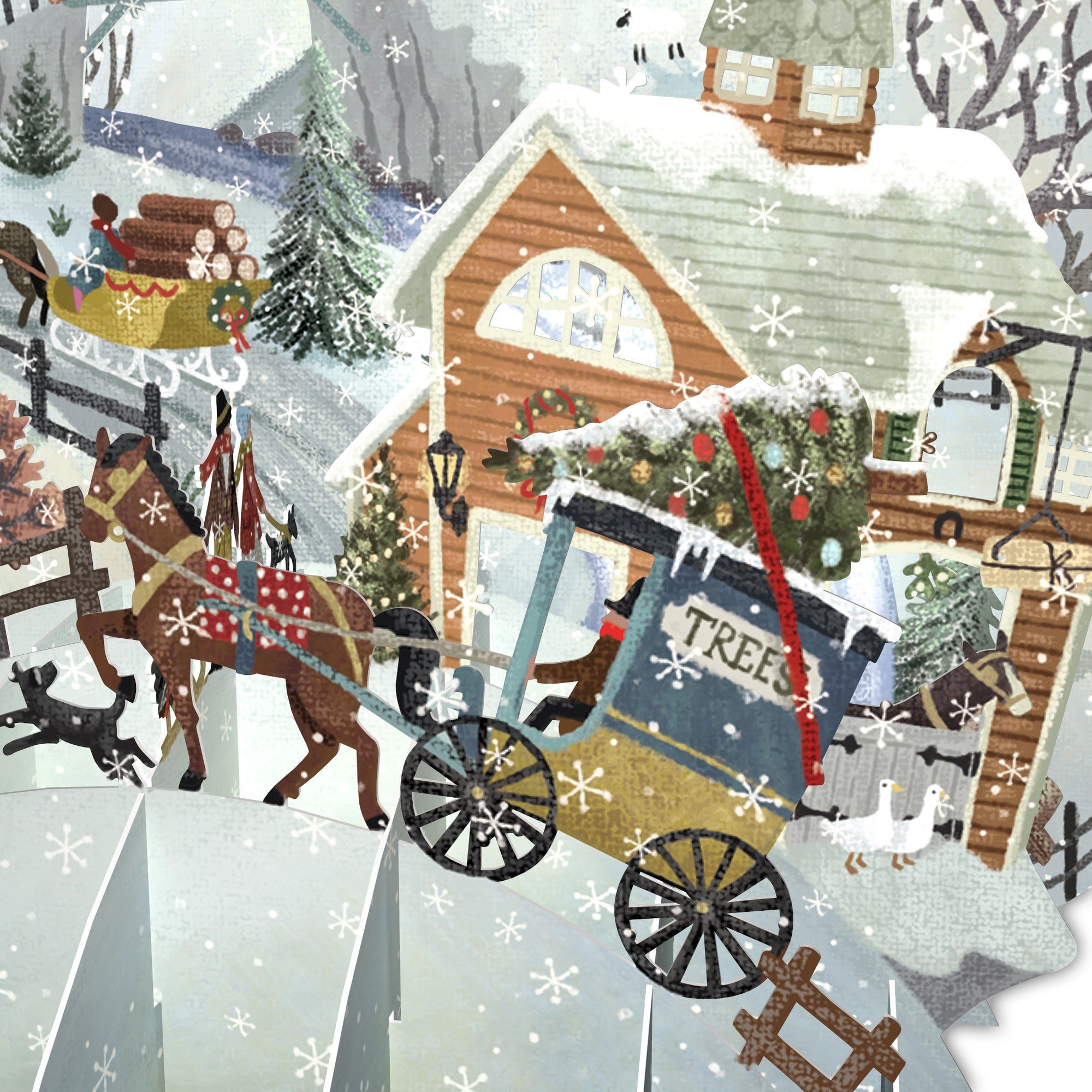 &quot;Christmas Folk&quot; - Top of the World Christmas Card