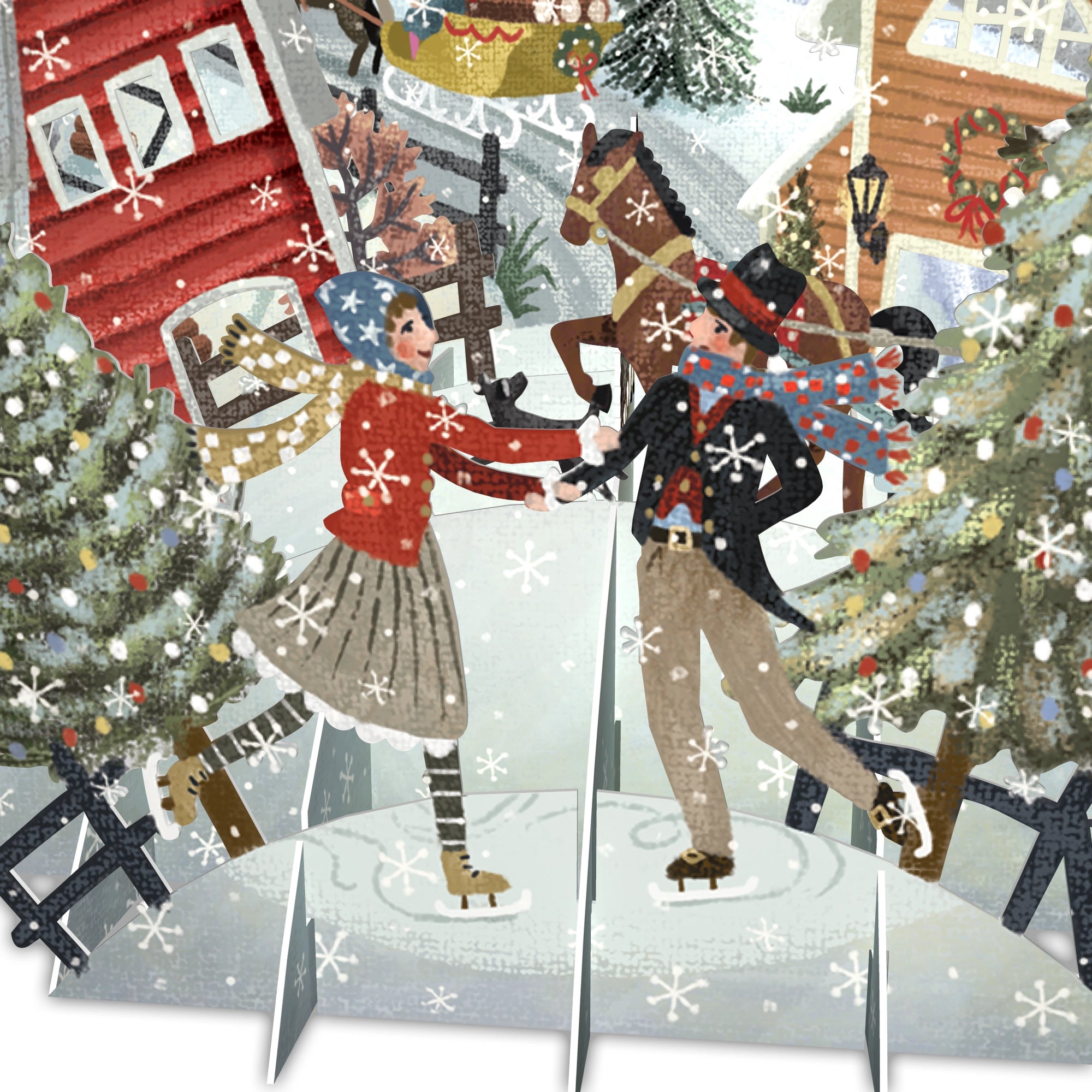 &quot;Christmas Folk&quot; - Top of the World Christmas Card