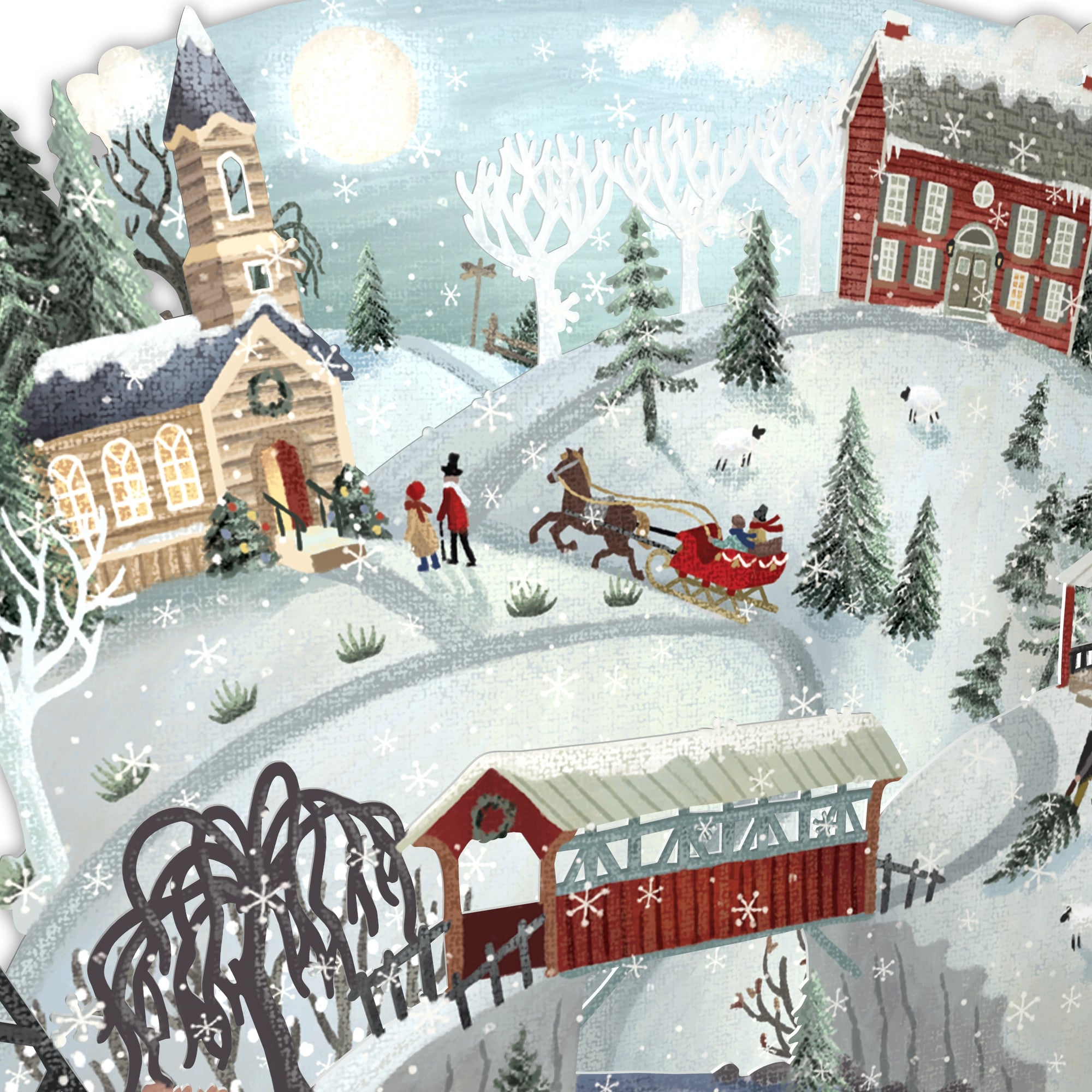 &quot;Christmas Folk&quot; - Top of the World Christmas Card