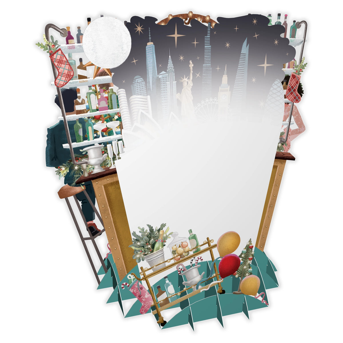 "Christmas Cocktails" - Top of the World Christmas Card