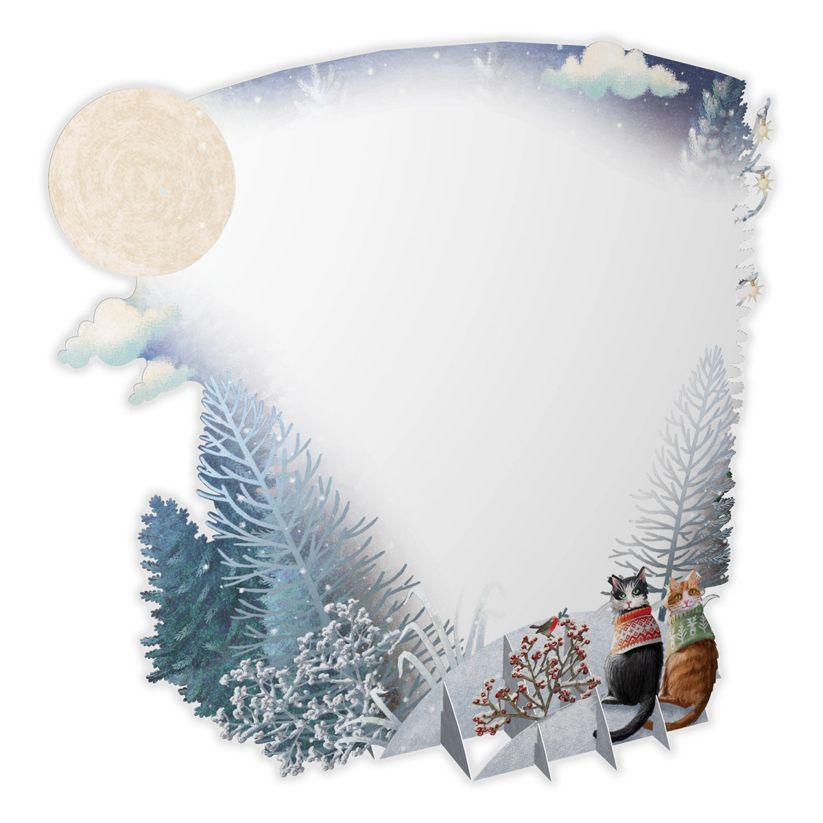 "Cat's Christmas Tree" - Top of the World Christmas Card
