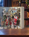 Cute mouse plays drum in front of Christmas Songs Pop Up cards