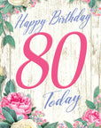 "80 Today Flower Cage" - 3D Pop Up Greetings Card