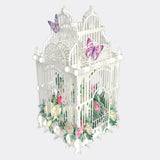 Birdcage & Flower POP UP Card