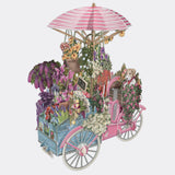 Flower Vendor's Bicycle 3D POP UP Card