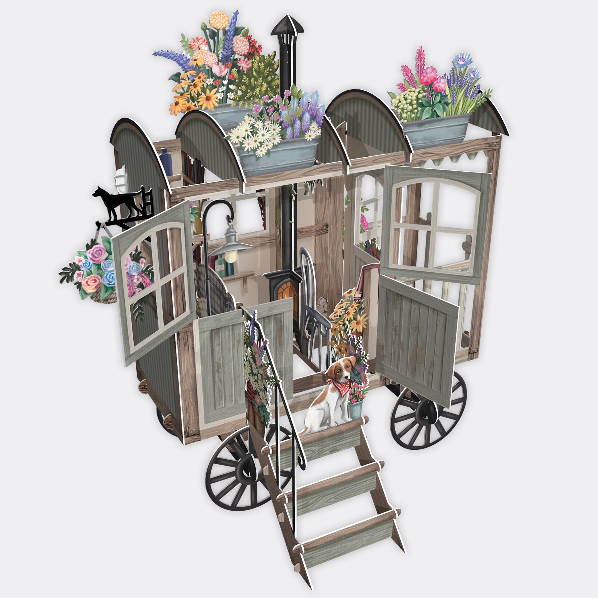 3D Pop Up Shepherd's Hut Card