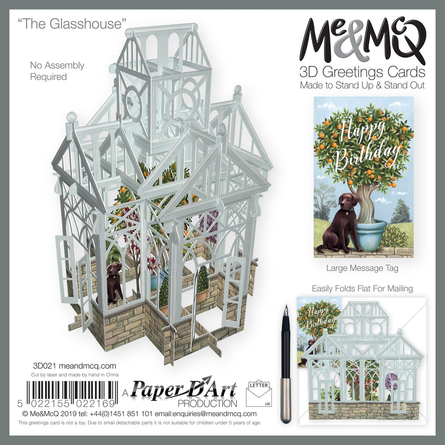 "The Glass House" - 3D Pop Up Greetings Card
