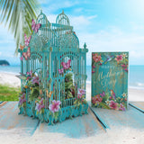 "Mother's Day Tropical Cage" - 3D Pop Up Greetings Card