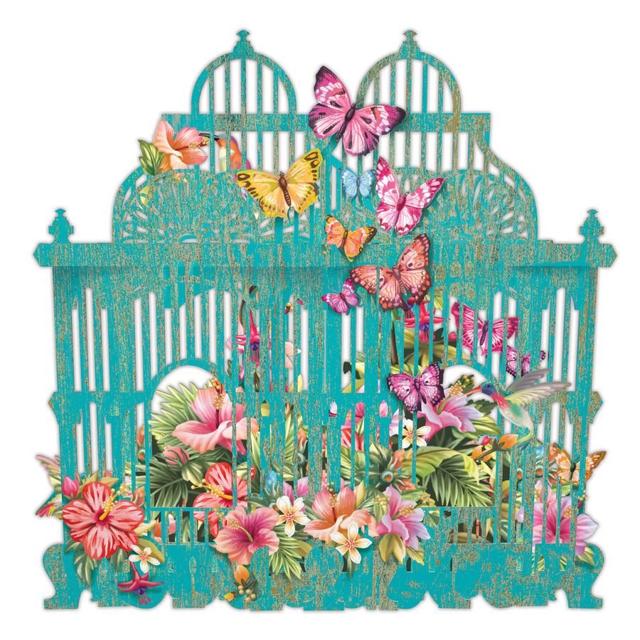 Tropical Cage 3D Pop Up Card