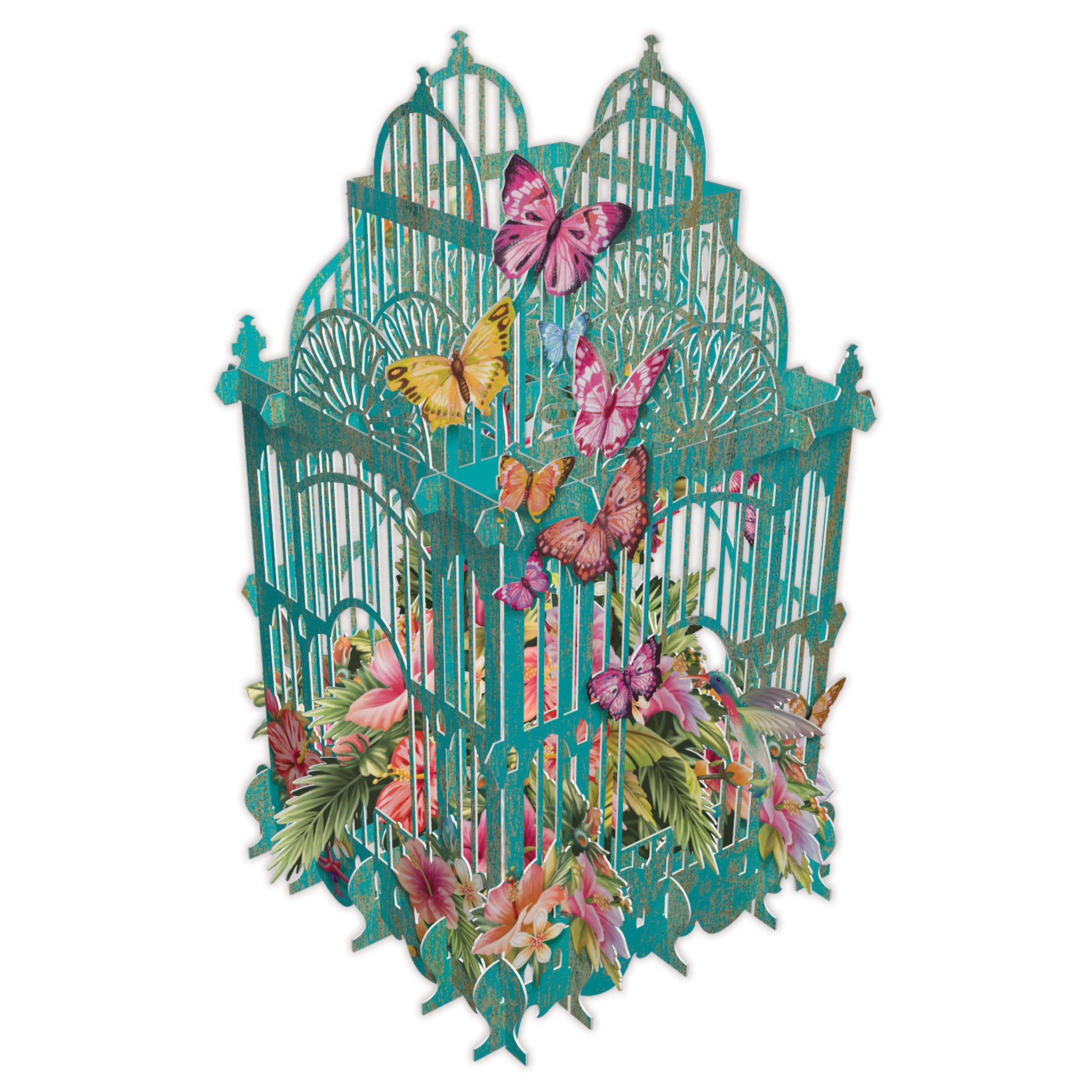 Tropical Cage 3D Pop Up Card
