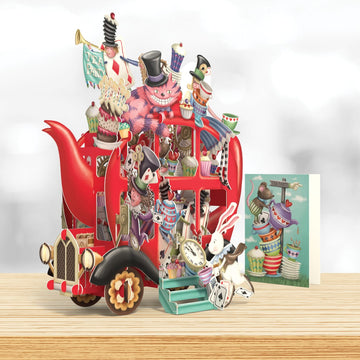 Me&McQ 3D Card Alice's Teapot Pop Up Card