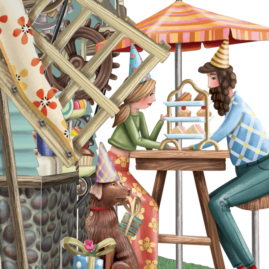 "The Windmill Tea Shop" - 3D Pop Up Greetings Card
