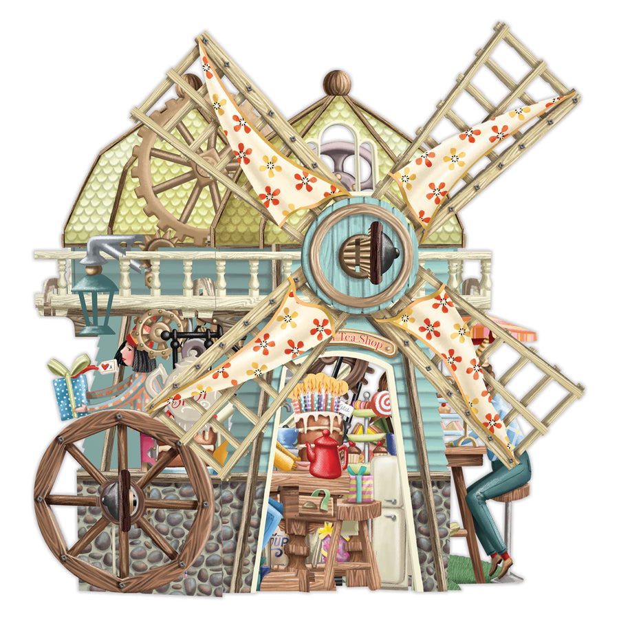 "The Windmill Tea Shop" - 3D Pop Up Greetings Card