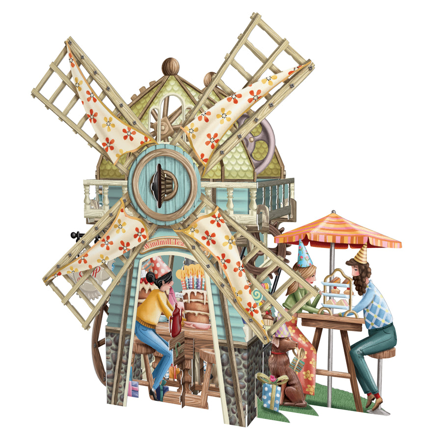 "The Windmill Tea Shop" - 3D Pop Up Greetings Card