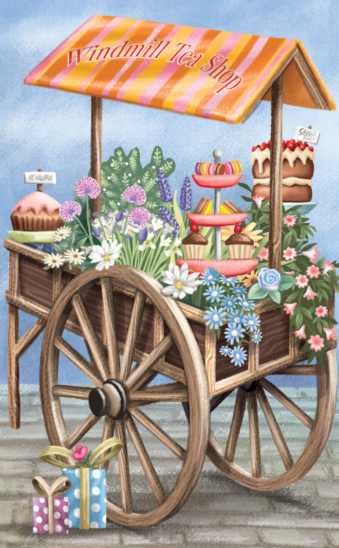 "The Windmill Tea Shop" - 3D Pop Up Greetings Card