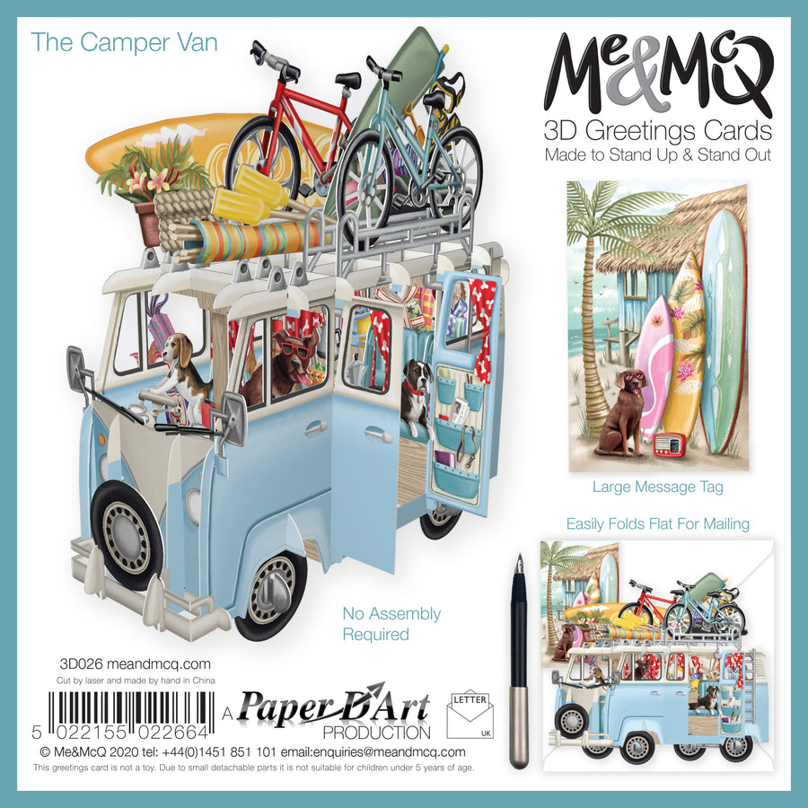 "The Camper Van" - 3D Pop Up Greetings Card