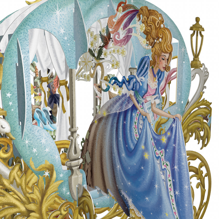 "Cinderella's Carriage" - 3D Pop Up Greetings Card