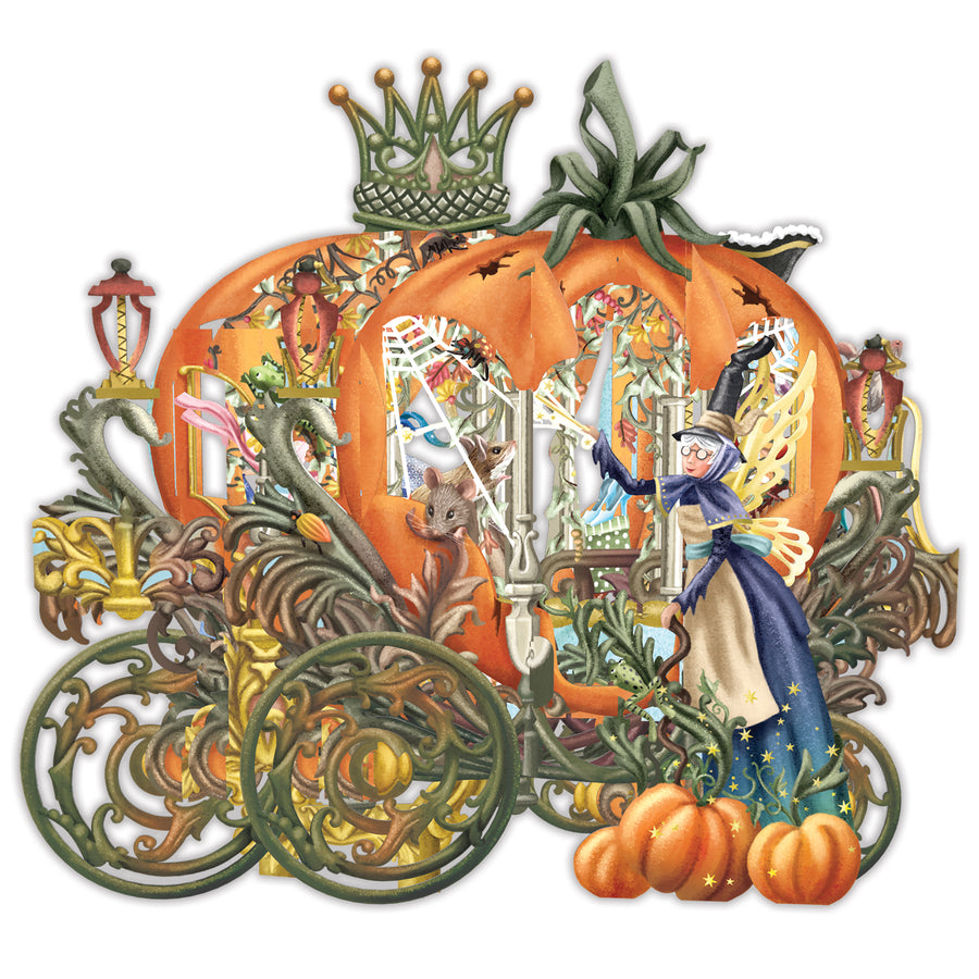 "Cinderella's Carriage" - 3D Pop Up Greetings Card