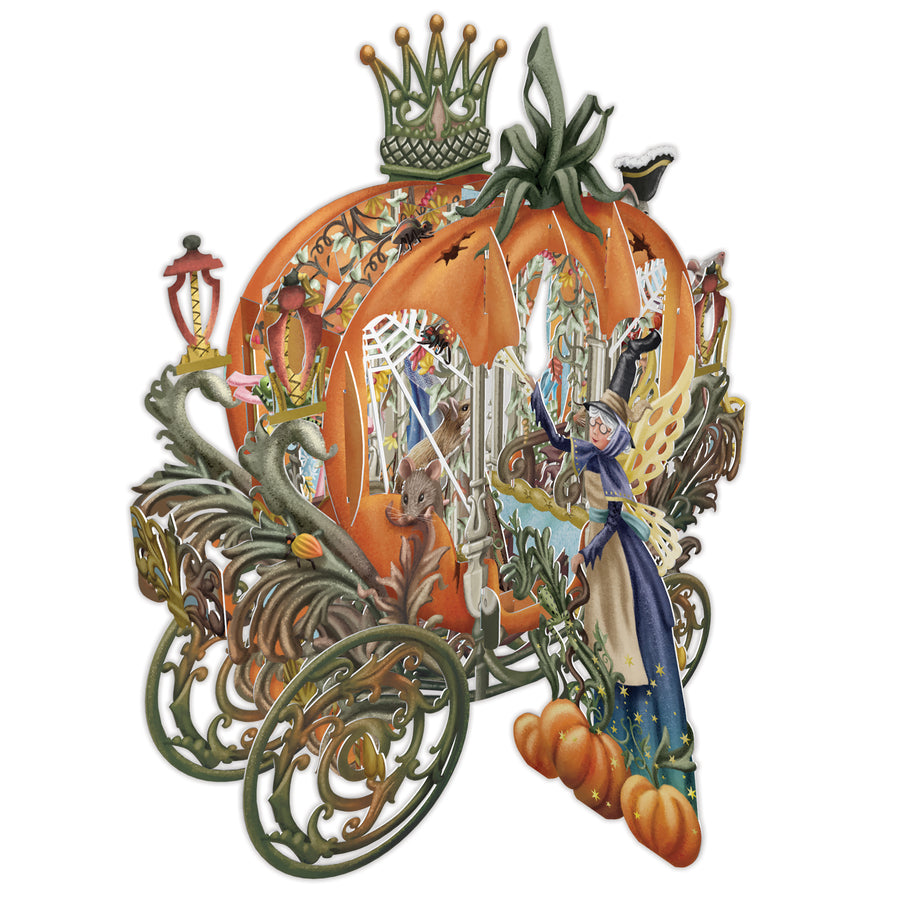 "Cinderella's Carriage" - 3D Pop Up Greetings Card