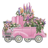 "The Pink Flower Car" - 3D Pop Up Greetings Card