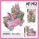 "The Pink Flower Car" - 3D Pop Up Greetings Card