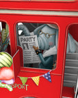 "The Party Bus" - 3D Pop Up Greetings Card