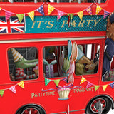 "The Party Bus" - 3D Pop Up Greetings Card