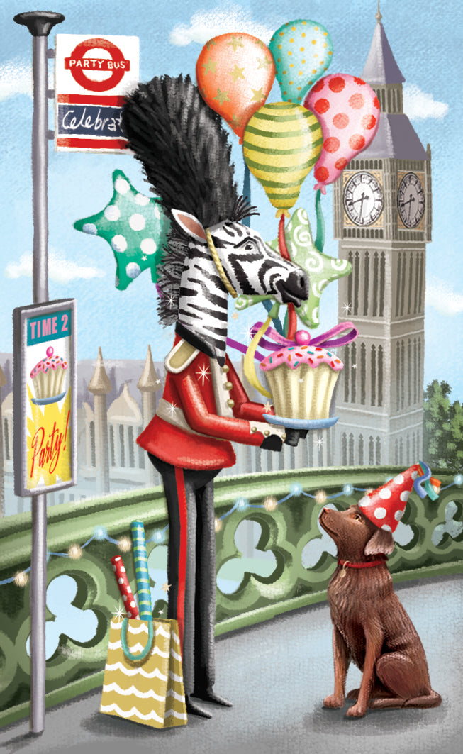 "The Party Bus" - 3D Pop Up Greetings Card