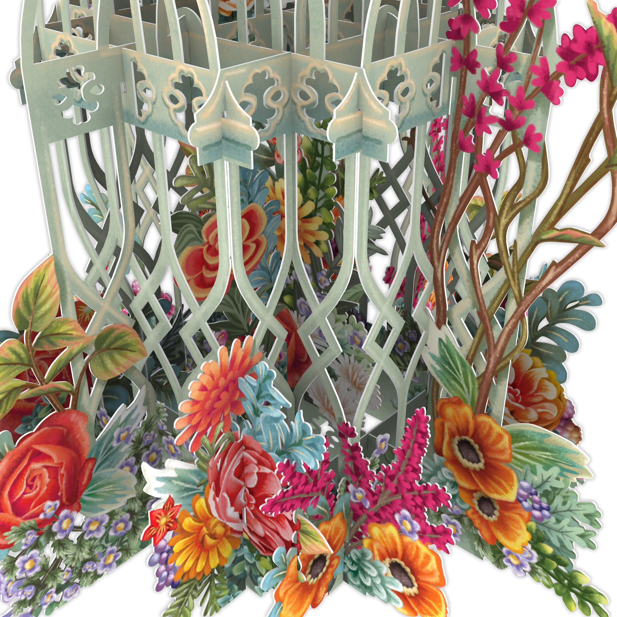 &quot;The Green Cage&quot; - 3D Pop Up Greetings Card