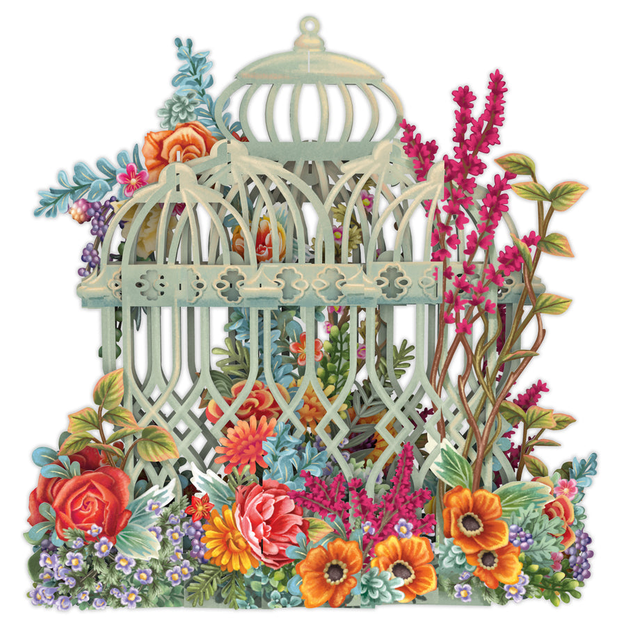 "The Green Cage" - 3D Pop Up Greetings Card