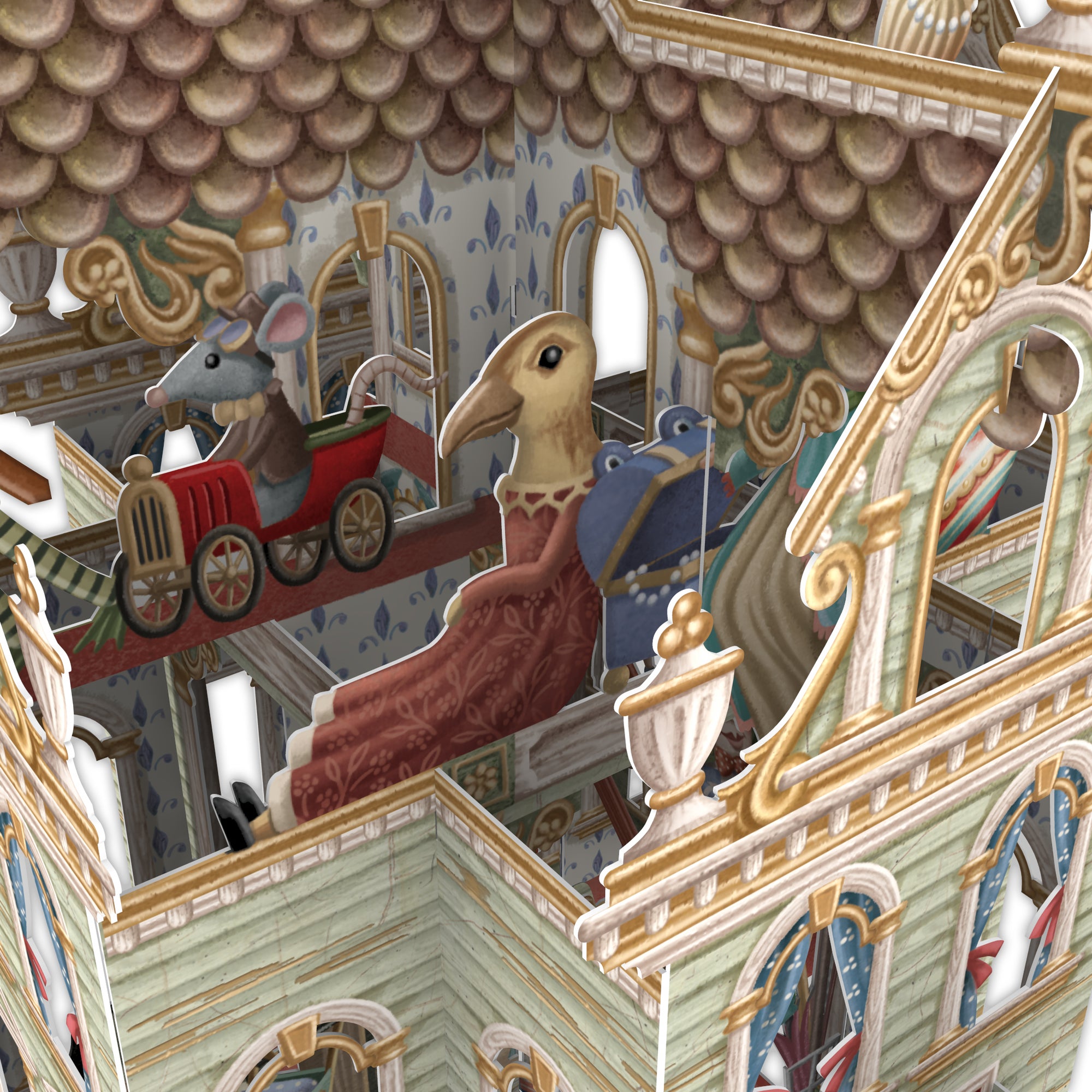 &quot;Doll&#39;s House&quot; - 3D Pop Up Greetings Card