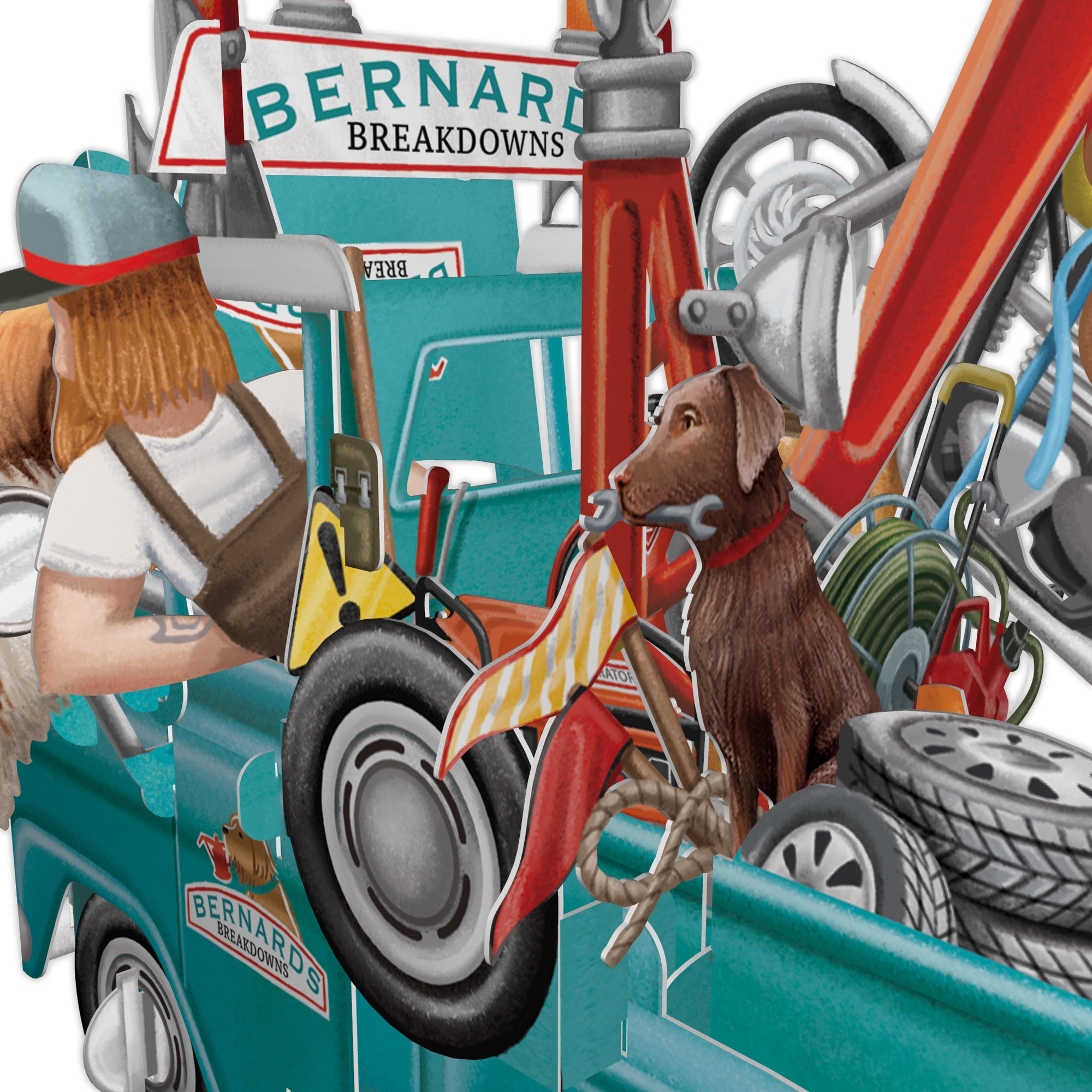 &quot;Bernards Breakdowns&quot; - 3D Pop Up Greetings Card